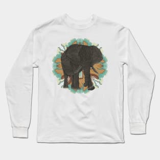 Modern African Elephant Long Sleeve T-Shirt